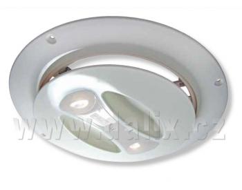 Vnitřní kryt střešního ventilátoru bílý s LED osvěltením