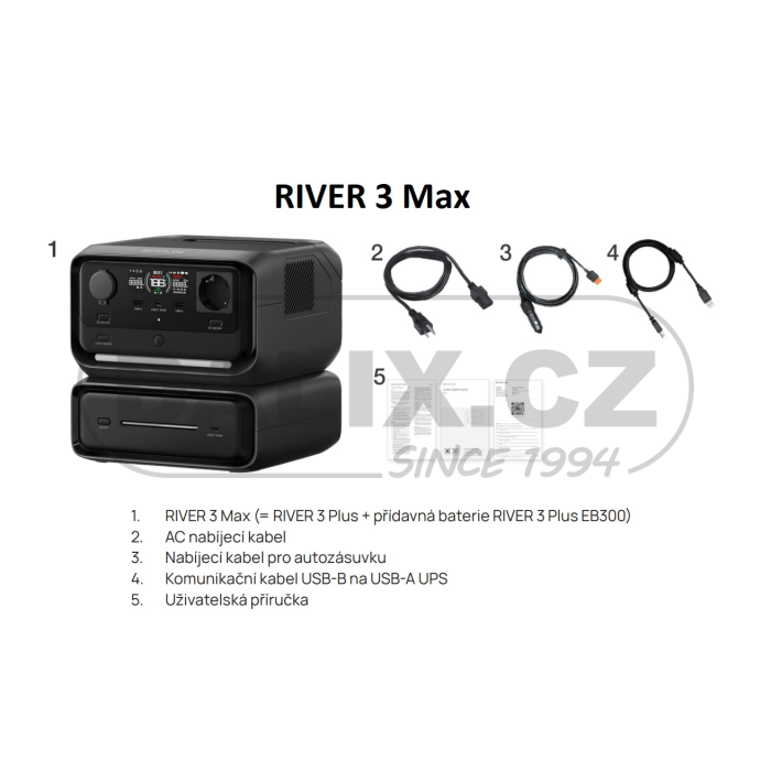 EcoFlow RIVER 3 Max - bateriová stanice (powerbanka)
