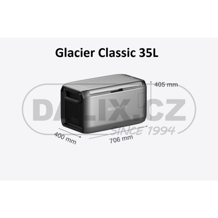 Kompresorová autochladnička / automraznička EcoFlow Glacier Classic, 35 litrů
