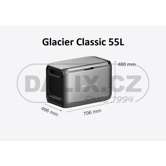 Kompresorová autochladnička / automraznička EcoFlow Glacier Classic, 55 litrů