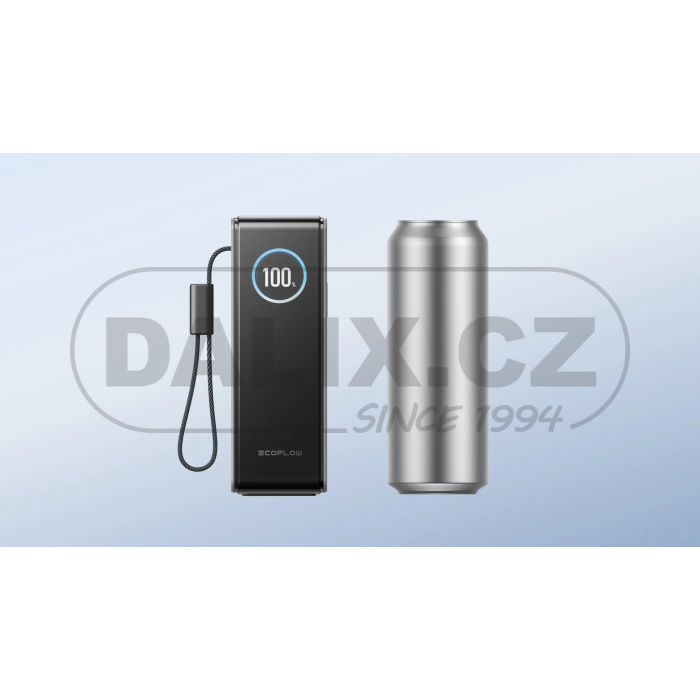 EcoFlow RAPID power banka (25000 mAh, 170 W) 2x100W vestavěný USB-C kabel - černá