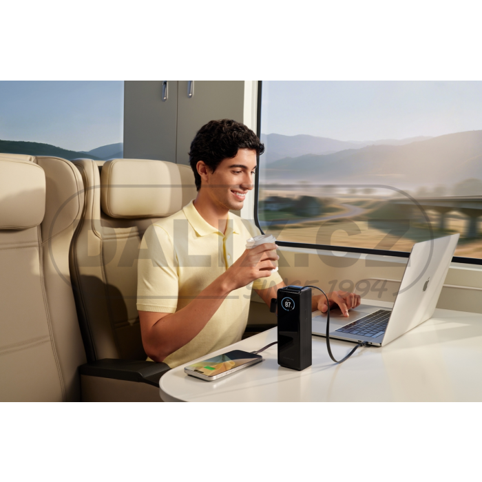 EcoFlow RAPID power banka (25000 mAh, 170 W) 2x100W vestavěný USB-C kabel - černá