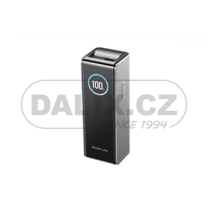 EcoFlow RAPID power banka (25000 mAh, 170 W) 2x100W vestavěný USB-C kabel - stříbrná