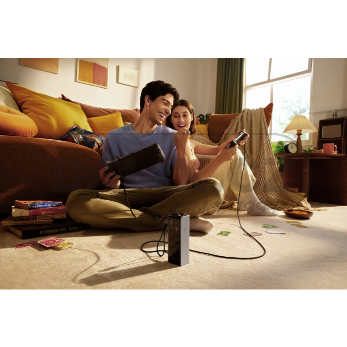 EcoFlow RAPID power banka (25000 mAh, 170 W) 2x100W vestavěný USB-C kabel - stříbrná