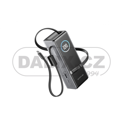 EcoFlow RAPID power banka (25000 mAh, 170 W) 2x100W vestavěný USB-C kabel - stříbrná