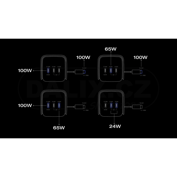 EcoFlow RAPID Pro power banka (20000mAh, 230W, integrovaný 100W kabel) - stříbrná