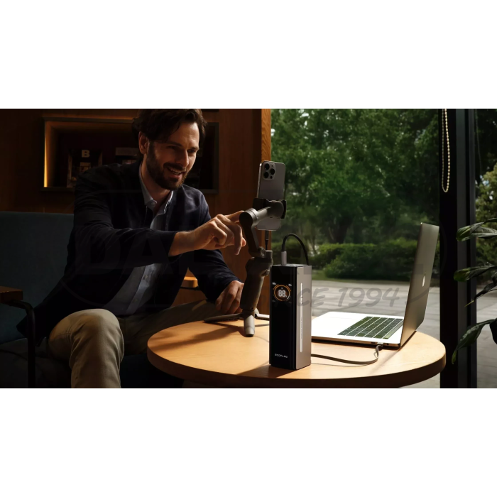 EcoFlow RAPID Pro power banka (27 650mAh, 300W, integrovaný 140W kabel) - stříbrná