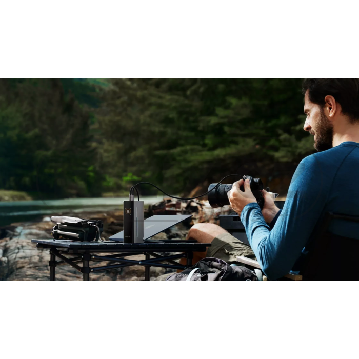 EcoFlow RAPID Pro power banka (27 650mAh, 300W, integrovaný 140W kabel) - stříbrná