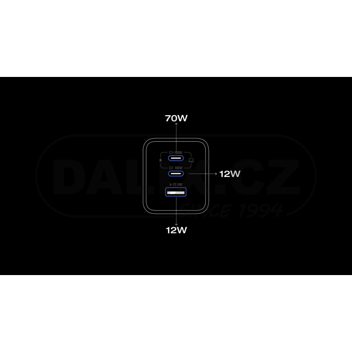 EcoFlow RAPID Pro nabíječka (100W, 3 porty, GaN)