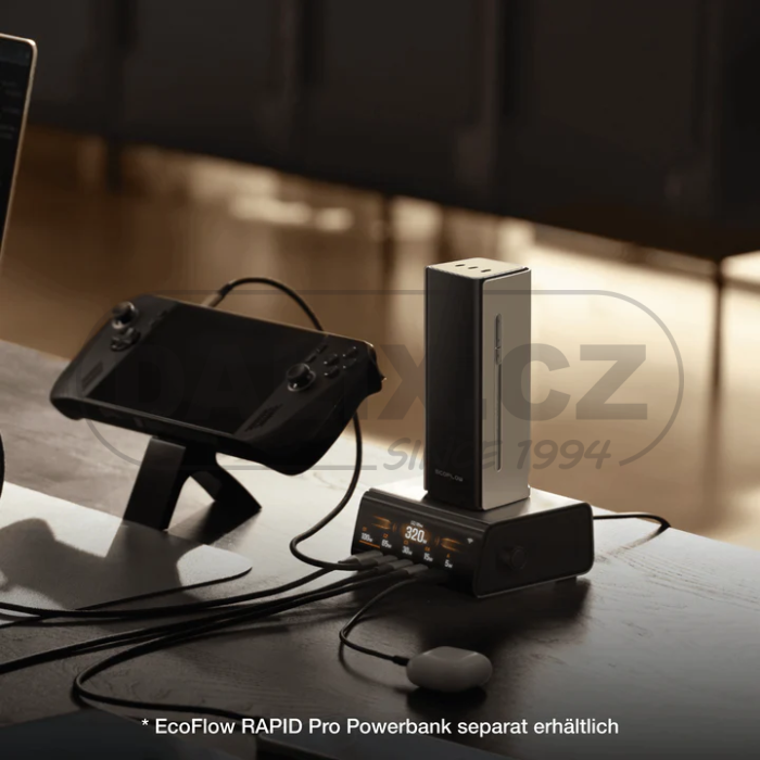 EcoFlow RAPID Pro Stolní nabíječka (320W, 5 Portů, GaN)