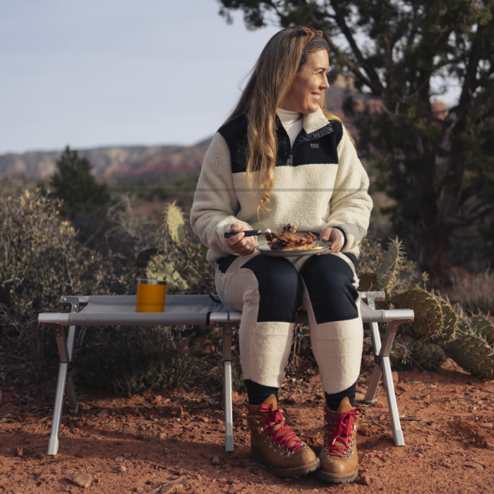 Skládací kempingová lavička Dometic GO, barevná varianta SILT