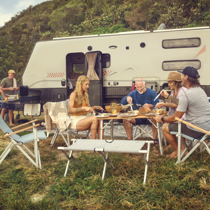 Skládací kempingová lavička Dometic GO, barevná varianta SILT