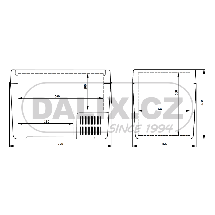 Kompresorová autochladnička / autolednice IGLOO - ICF60