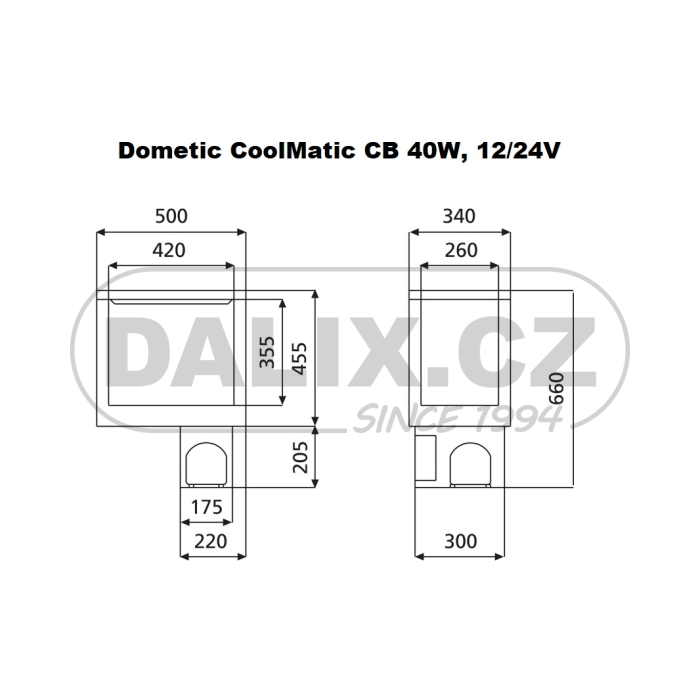 Vestavná kompresorová autolednice Dometic CoolMatic CB 40W
