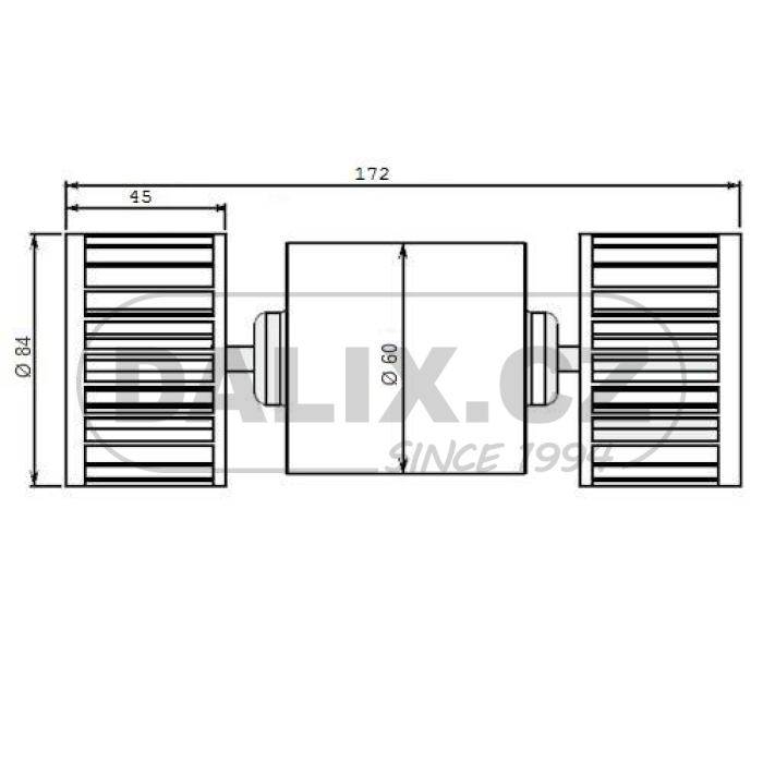 MOTO Ventilátor pr. 59 mm, 24V